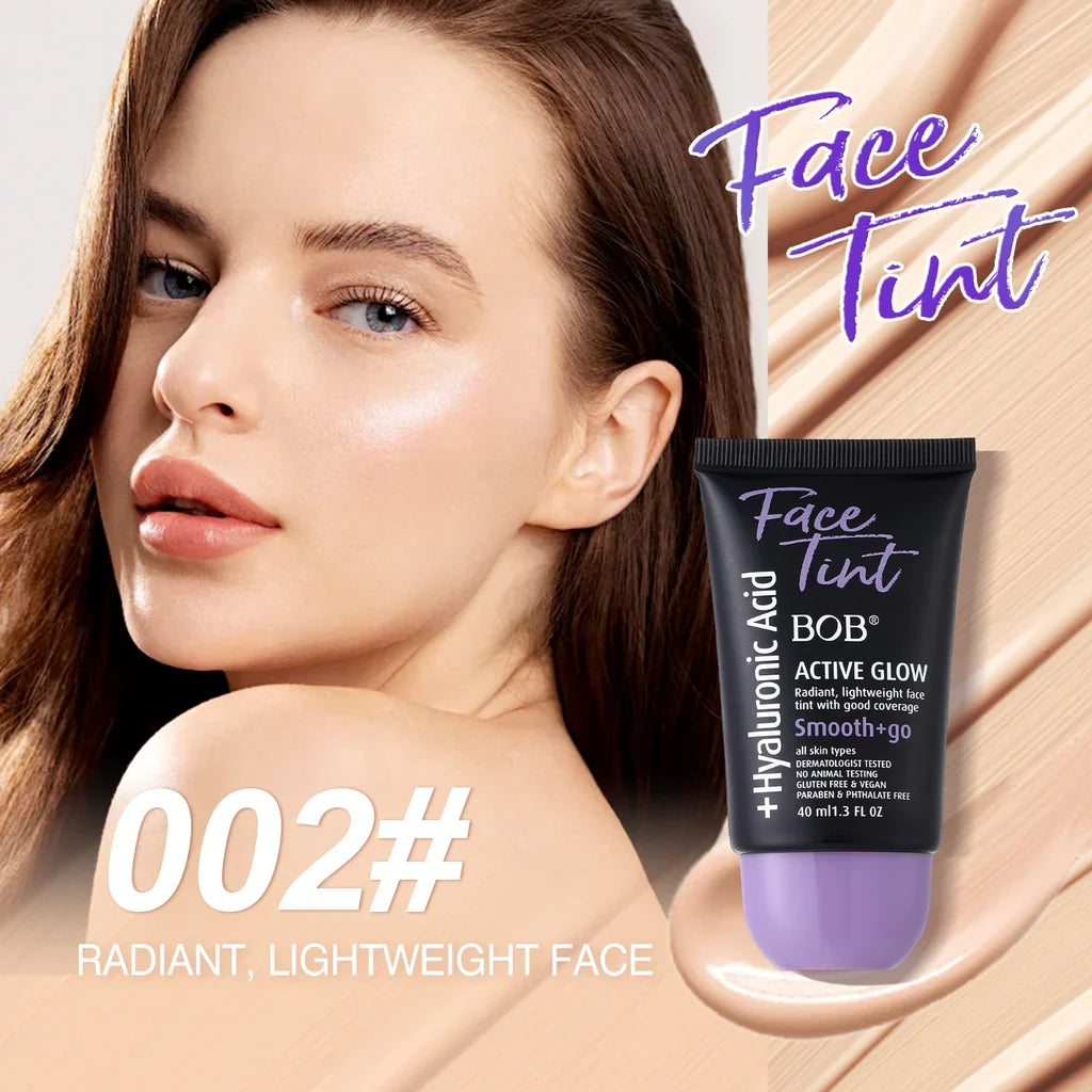 BOB Face Tint+ Hyaluronic Acid Active Glow Light Weight Face Foundation + Tint 40 ML