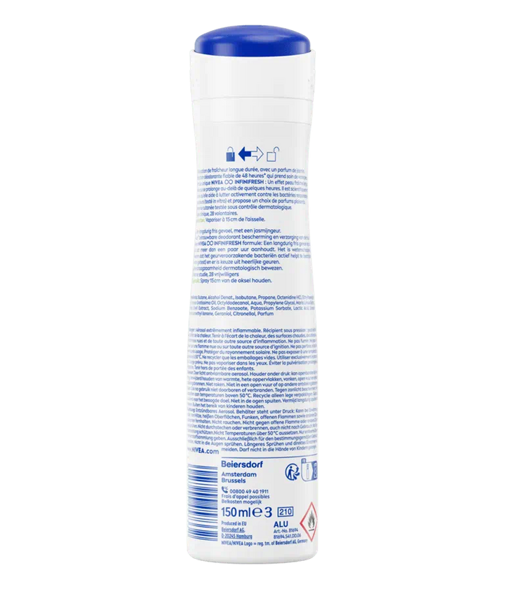 Nivea Fresh Pure 0% Deodorant spray 150 ML
