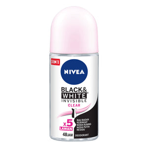 Nivea Black & White Invisible Clear Deodorant Roll-On 50 ML
