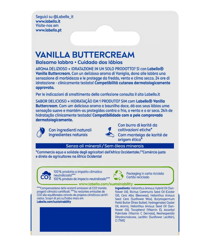 Nivea Labello Vanilla Buttercream 24H Moisture 4.8 GM