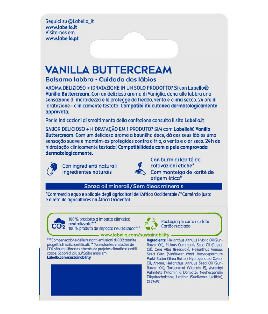 Nivea Labello Vanilla Buttercream 24H Moisture 4.8 GM