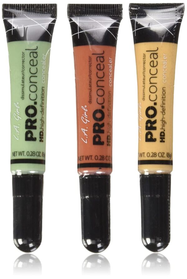 L.A. Girl Pro Conceal Set Orange, Yellow, Green Correctors